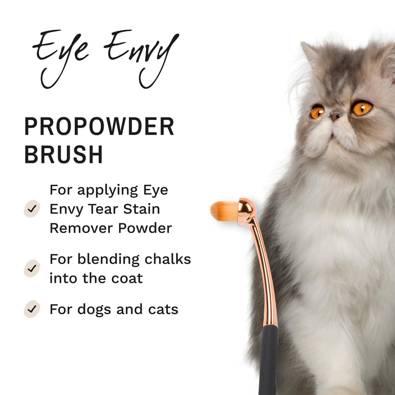 Eye Envy ProPowder Applicator Brush for Dogs and Cats | Use to safely and evenly apply Tear Stain Powder | Small | Washable superfine fiber hair | Long tapered bristles Small (Pack of 1) - PawsPlanet Australia