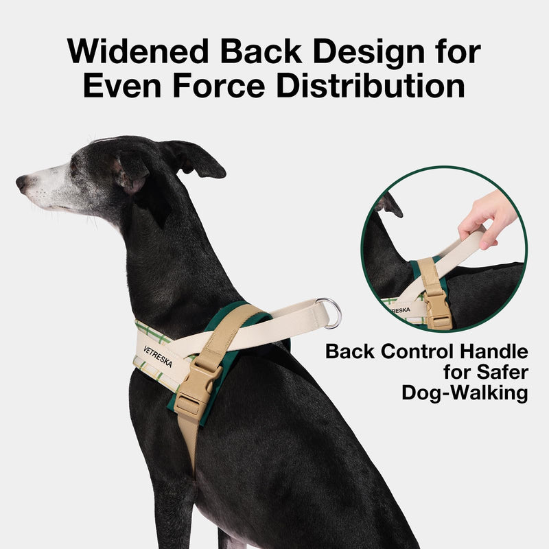 VETRESKA Dog Harness and Leash Set, Easy Walk Dog Harness for Small Medium Dogs, No Pull Puppy Harness for Walking and Training, Adjustable, Anti-Twist Leash (Santal Forest, XS) XS(Chest: 16.9"-22")