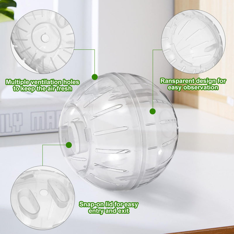 Kisangel 1pc Hamster Ball Rat Balls to Run Around Small Animal Running Ball Hamster Exercise Toys Small Pet Activity Supply - PawsPlanet Australia