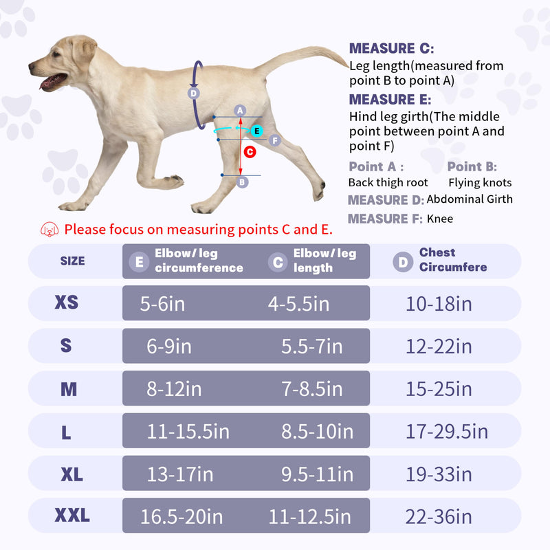 Dog Knee Brace for Torn Acl Hind Leg - Relieves Ligament Injury and Joint Pain, Adjustable Leg Support Bracket for Warmth and Support, Universal Dog Knee Brace for Four Legs,Size L.