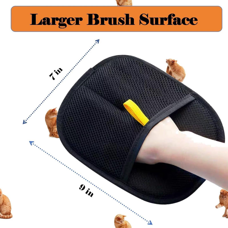 3 PCS Pet Hair Removal Glove for Cats & Dogs, Electrostatic Grooming Gloves for Pet Hair, Reusable Double Sided Static Hair Remover for Couch, Furniture, Carpet & Car Seat 3 - PawsPlanet Australia