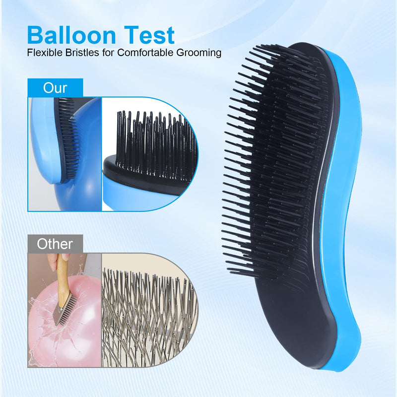 Small Dog Brush- Grooming Tool for Teddy, Yorkies, Maltese, Shih Tzu, Chihuahua - Puppy Hair Brush (Blue) Blue - PawsPlanet Australia