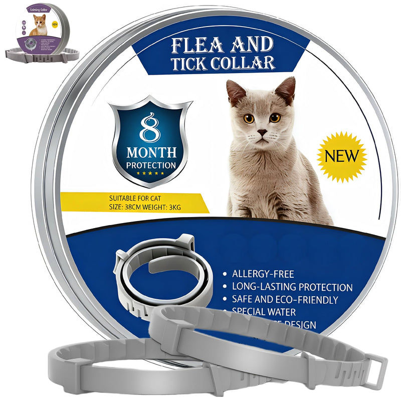 Vet-Recommended Cat Flea Collar – Flea & Tick Prevention & Treatment Collar for Cats – 8 Months Protection