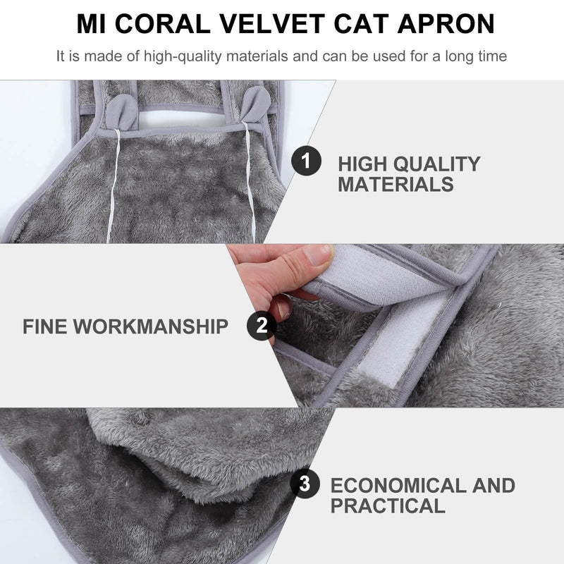 TEHAUX Cat Hug Apron made of Coral Fleece Portable and Lightweight Pet Carrier Warm and Cozy for Home and On the Go
