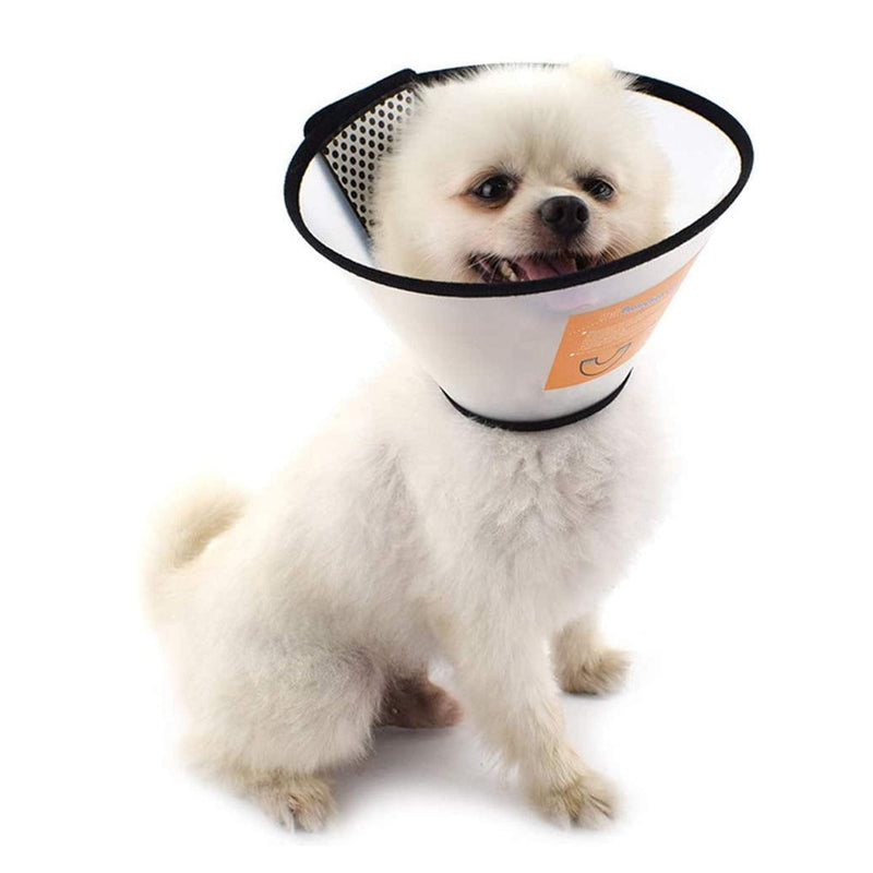 SUQ Pet Cone Recovery, Small Size Cone Adjustable Elizabeth Protective Collar, Anti-Bite Lick Safety Neck Cover, for after Surgery Wound Healing, Bathing, Trimming Nails, Neck circumference 26-33cm