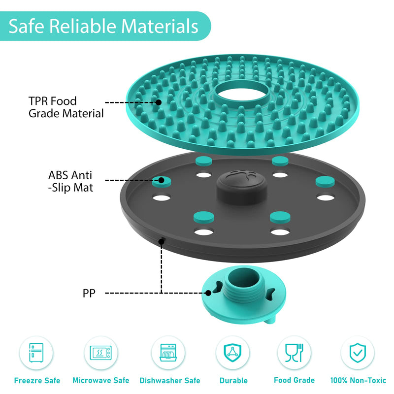 Lick Mat for Dogs, Dog Crate Lick Pads Slow Feeder, Lick Pad Crate Training Toy Crate Lick Plate,Very Suitable Peanut Butter, Treats Yogurt, Bolognese, for Boredom and Anxiety Relief Licking Pad 1 pcs Blue - PawsPlanet Australia