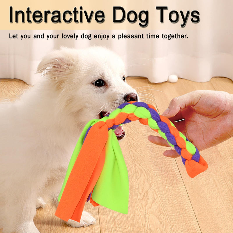 2 Pack Dog Fleece Rope Toy Dog Flirt Pole Replacement Toys to Chase and Tug Interactive Dog Toys with Chewing Rope Pet Braided Rope Tether Lure Toy to Outdoor Exercising Training Yellow and Green - PawsPlanet Australia