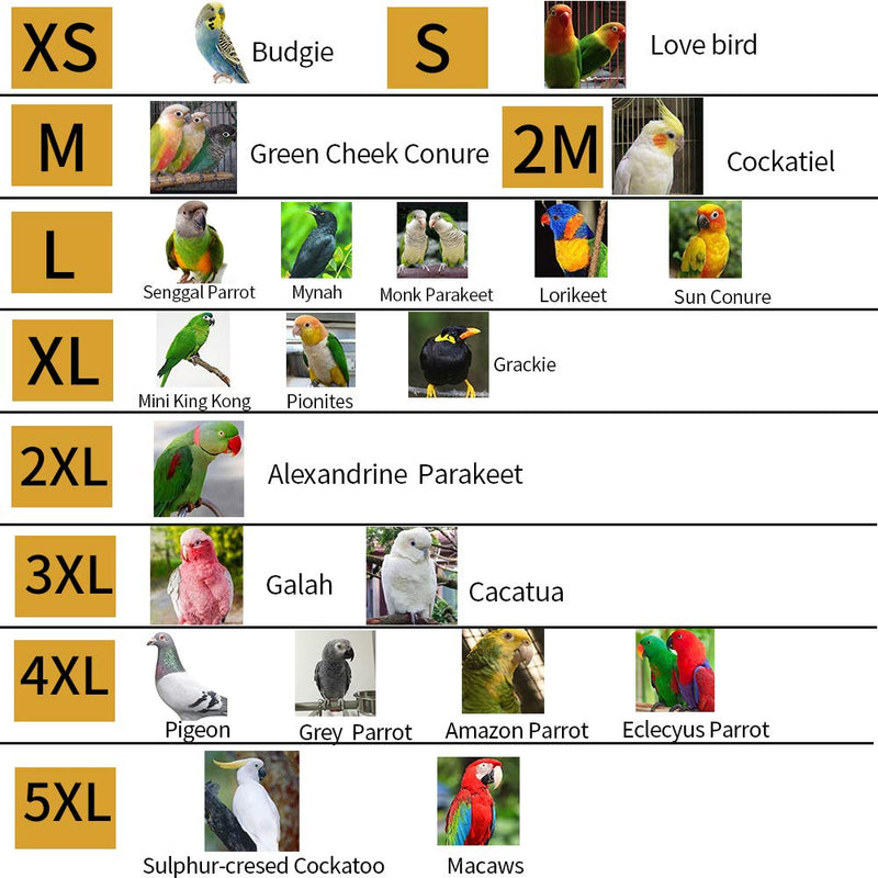 Adjustable Parrot Cone Collar, Safe and Practical Cotton Collar to Prevent Bites and Licking Wounds, to Help heal (5XL) 5XL - PawsPlanet Australia