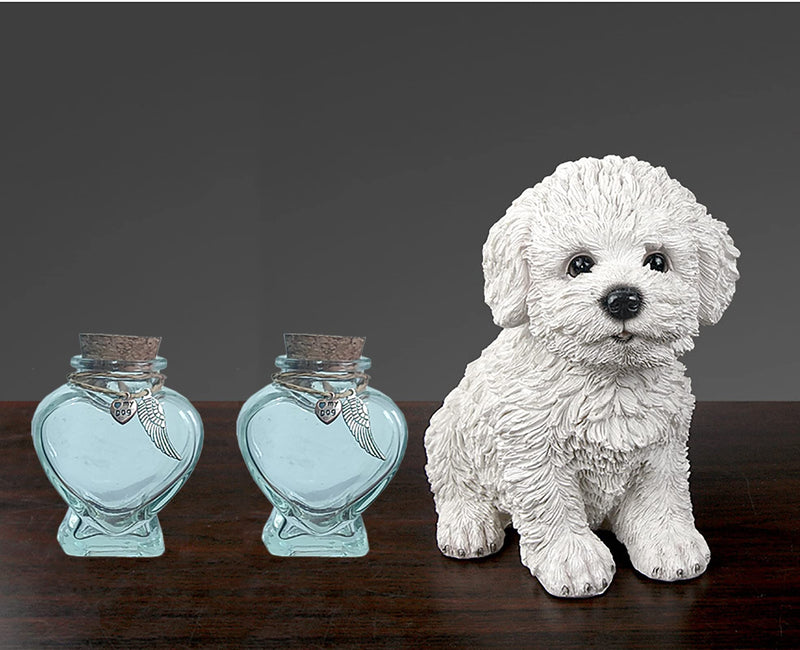 memorial bottle for pet hair，Pet fur memorial fur keepsake，dog cat keepsake fur, pet memorial urn (dog)