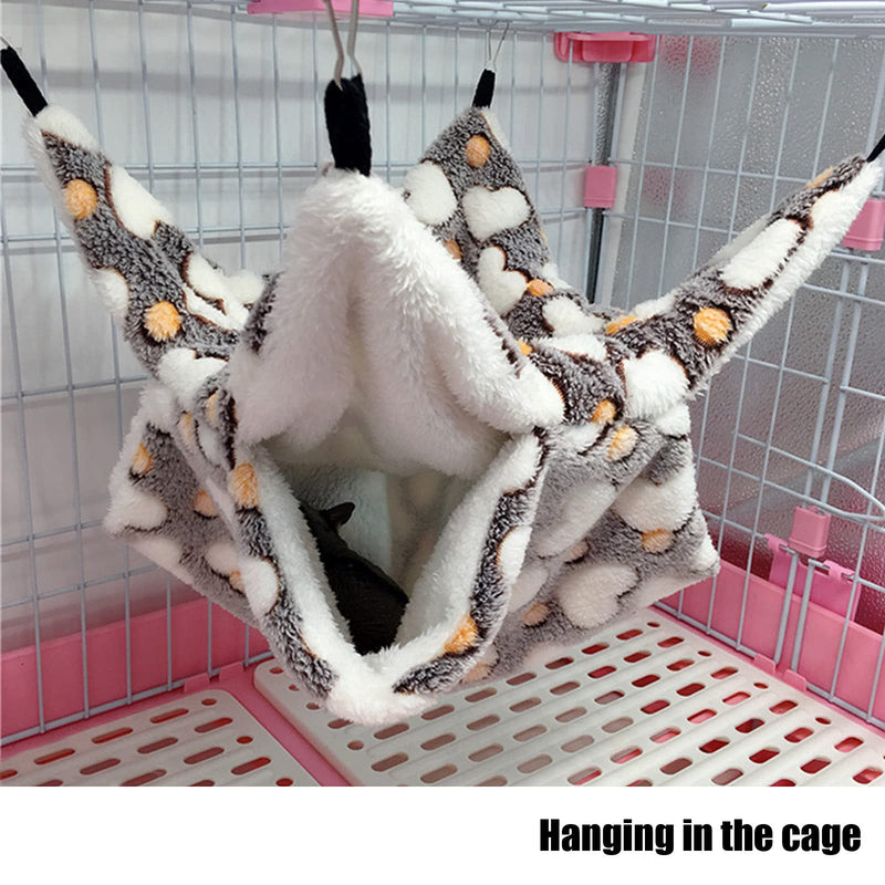 2 Pieces Small Pet Cage Hammock Hanging Tunnel for Small Animals Hanging Bed Cage Guinea Hammock Cage Accessories for Ferret Rat Chincilla Hammock Sleeper Cage Accessories Set (Coffee) Coffee - PawsPlanet Australia