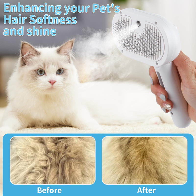 Dog Brush for Shedding, Cat Brushes for Indoor Cats, Cat Brush for Shedding - Pet Grooming Supplies with Steam, Hair Removal Comb Spray for Long-Haired Cats and Dogs (Waterless Shampoo) Waterless Shampoo - PawsPlanet Australia