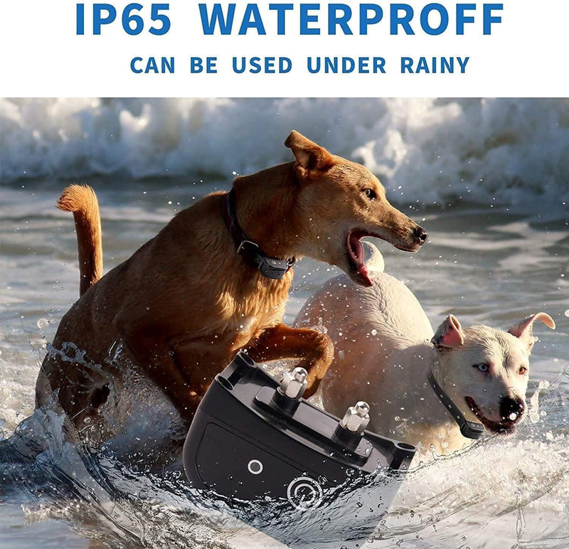 Plkm Dog Wireless Fence Pet Electric Container System, No Randomly Correction Safe Harmless Dog Fence, Adjustable Control Range, Waterproof Rechargeable Dog Fence Collar Receiver For 1 Dog Black