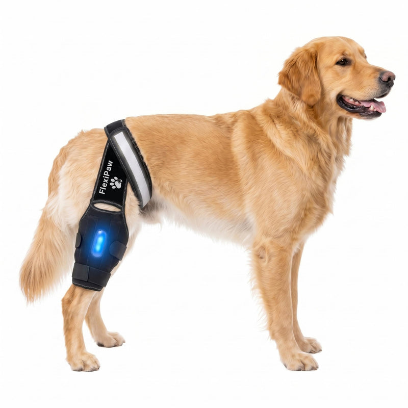 Dog Knee Brace – Rear Leg Support with Freezable Gel Pack, Removable Stabilizer Rods, Reflective Straps, for ACL/CCL Injury, Arthritis & Post-Surgery Recovery (Large)