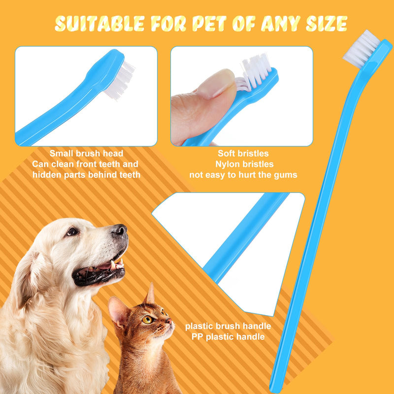 Tioncy 100 Pcs Dog Toothbrush Bulk from Large to Small Long Handle Dog Cat Pet Toothbrush with Soft Single Head Puppy Dog Tooth Brush Pet Cat Tooth Brush for Teeth Cleaning, 7 Colors - PawsPlanet Australia