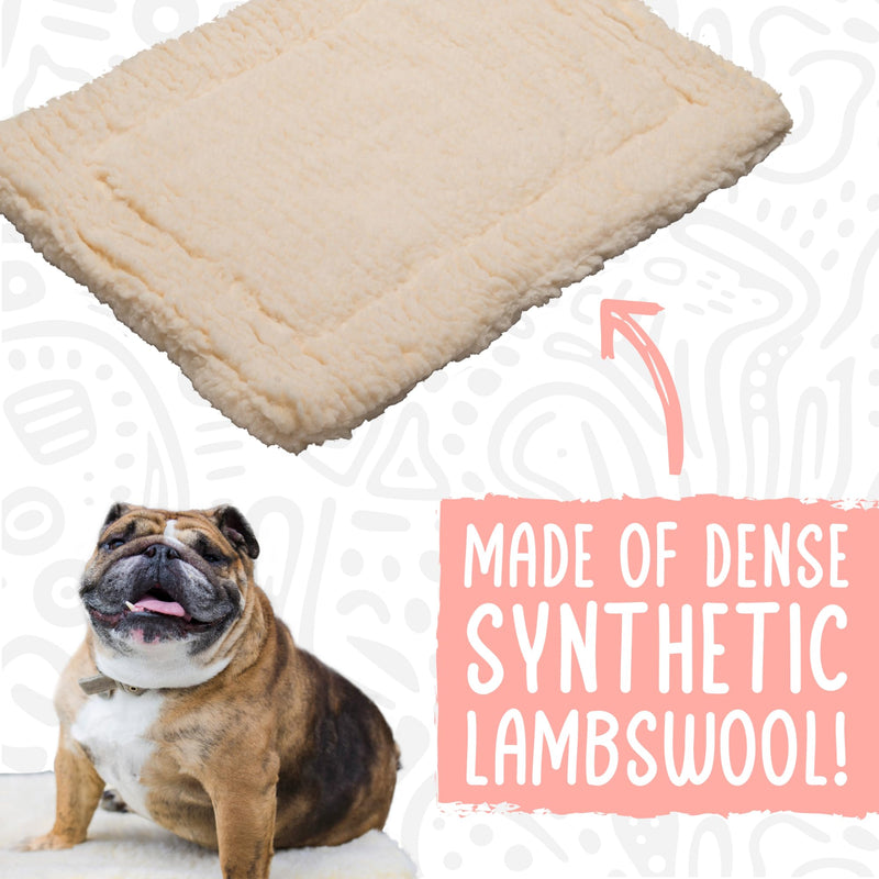 HuggleHounds Mat Cat & Dog Bed - Crate Pads for Dog Cages, Machine Washable Kennel Bed for Sleeping, Small & Medium Size Breeds - Small, 23" x 30" - PawsPlanet Australia