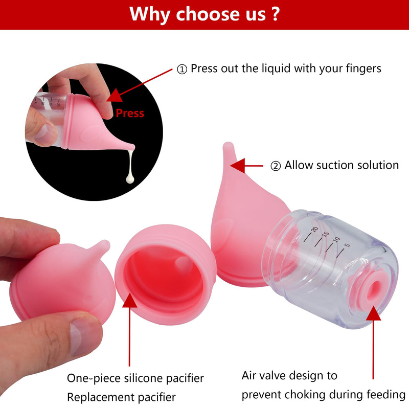 Puppy Bottles for Nursing，Kitten Bottles for Nursing，Pet Feeding Bottle，(Pink - 20ml) - PawsPlanet Australia
