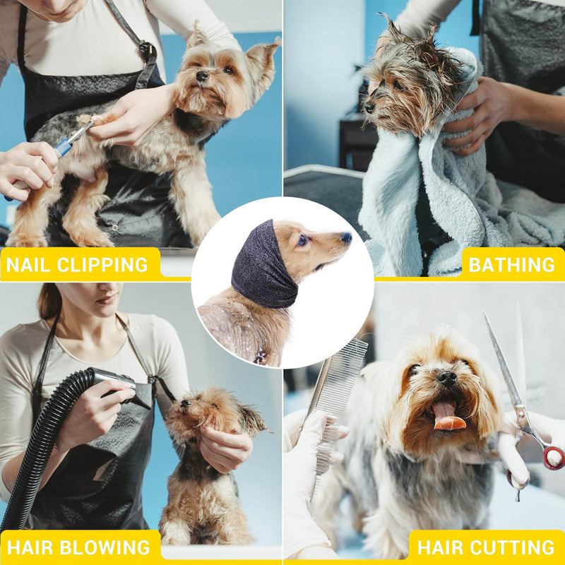 Northogo Multi-functional Pet Soft Snoods, Ear Covers & Muffs for Noise Protection, Neck & Ear Warmer for Anxiety Relief & Grooming for Dogs & Cats (Grey M)
