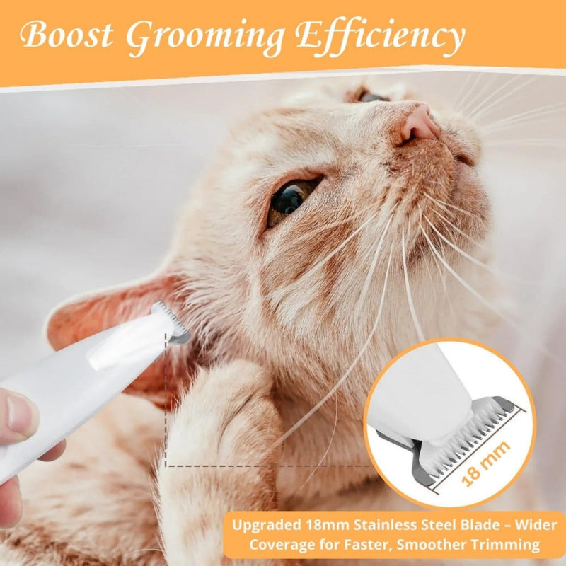 Belvedir Cat Grooming Trimmer, Belvedir Cat Trimmer, Cordless Pet Shaver, Low Noise Waterproof Rechargeable, for for Cats, Small Dogs & Animals Paws, Ears, Rump, Face, Eyes - PawsPlanet Australia
