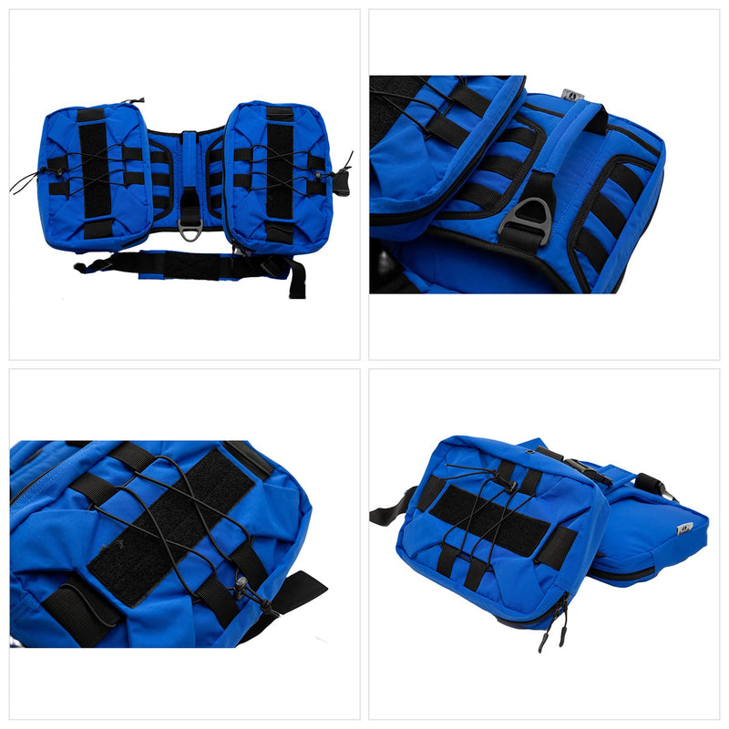 Large Dog Backpack, Outdoor Hound Saddle Bag Dog Pack with Side Pockets for Small Medium Large Dogs, Adjustable Tactical Dog Pack for Hiking, Travel, Camping, Training RoyalBlue M M (chest 28-35 inch) RoyalBlue (Tactical) - PawsPlanet Australia