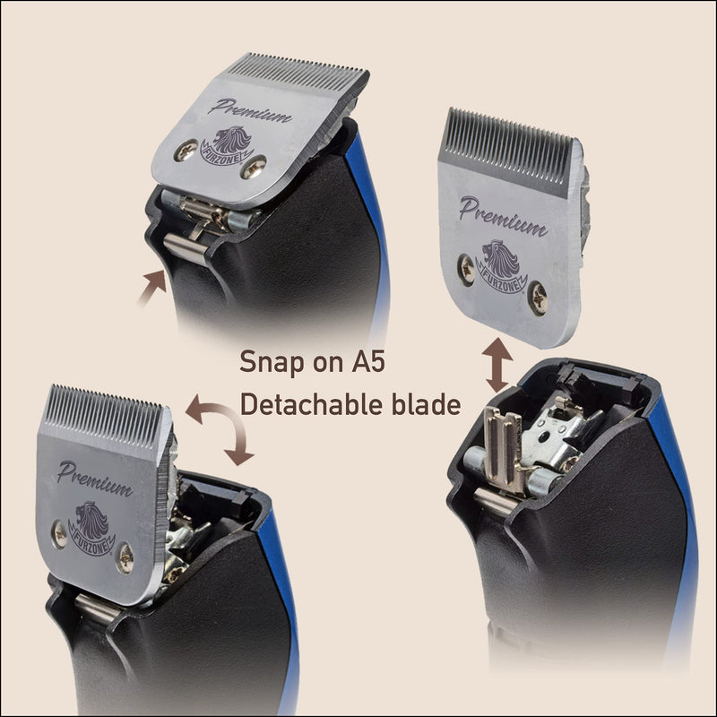Furzone Detachable Blade - Size 5F Blade 1/4", Made of Extra Durable Japanese Steel, Compatible with Most Andis, Oster, Wahl A5 Clippers
