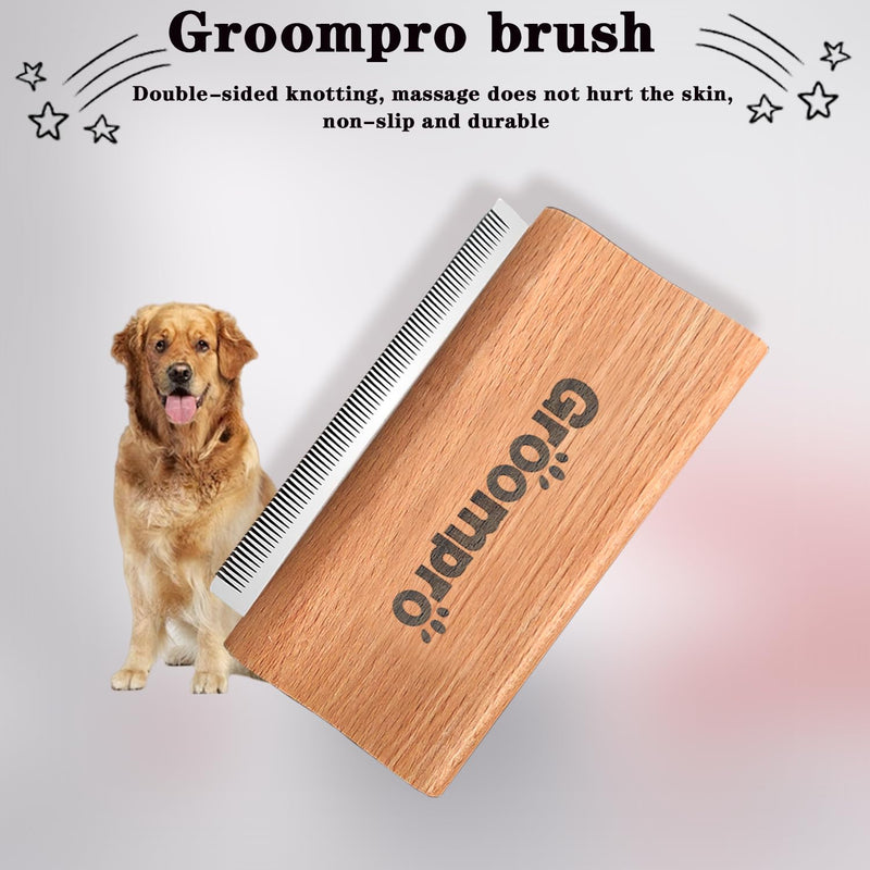 Groompro Deshedding Brush, Dog Brush for Shedding, Zen Brush for Cats,Cat Brushes Dog Brus Pet Hair Removal Tool, Painlessly Remove for Short & Long Hair(L(5.3 inch)) - PawsPlanet Australia