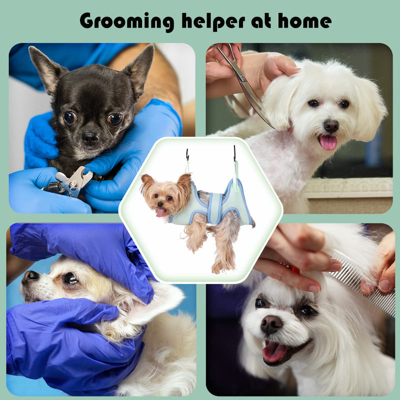 Guzekier Pet Dog Grooming Hammock Harness for Cats & Dogs, Dog Sling for Grooming, Dog Hammock Restraint Bag with Nail Clippers/Trimmer, Nail File, Pet Comb,Ear/Eye Care XXS (Suitable for 2-5LB) - PawsPlanet Australia