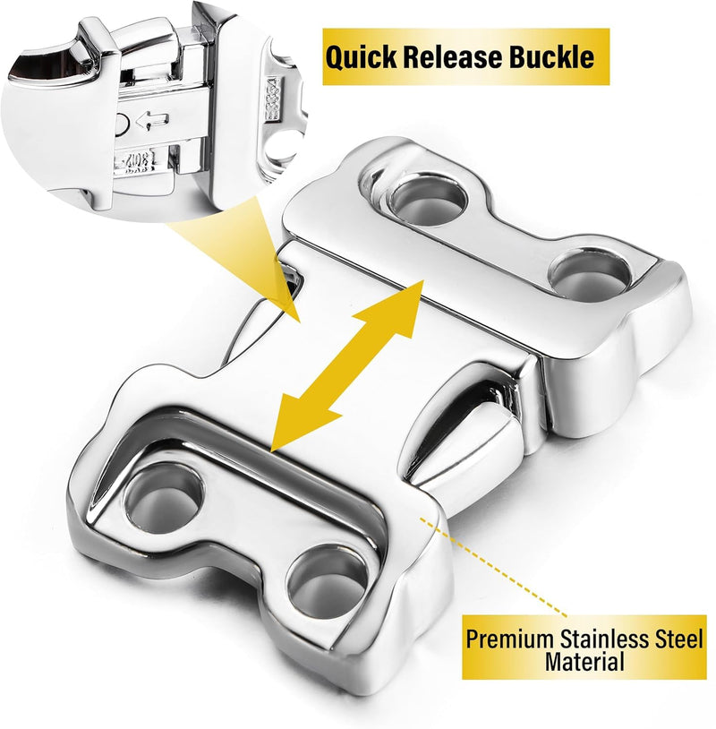 Dog Collar Buckle, Quick Release Stainless Steel Buckle for Small Medium Large Dog Training Collar (2.25mm) 2.25mm - PawsPlanet Australia