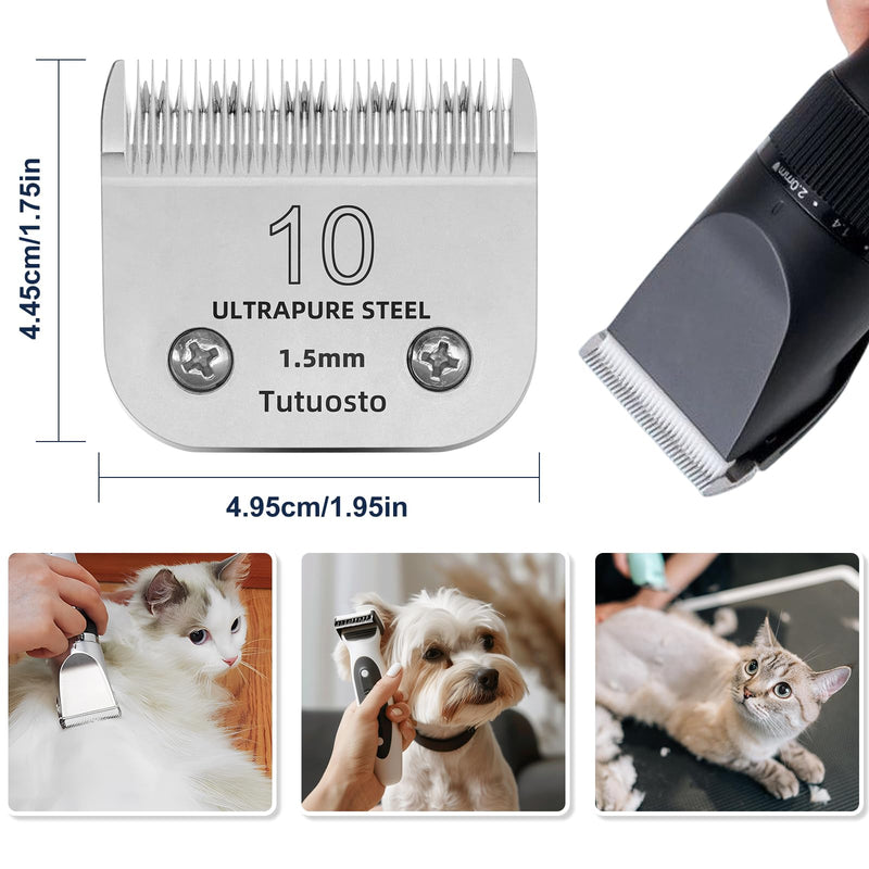 10# Clipper Blades Pet Grooming Clipper Replacement Blades Detachable Blade Compatible with andis/wahl/Oster Dog Clippers 10# - PawsPlanet Australia