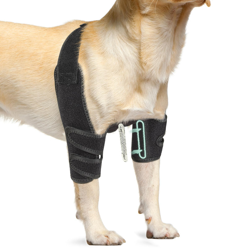 Dog Elbow Brace with Metal Splint,Hygroma Elbow Protector Pads for Dogs Shoulder Callus, Arthritis, Dysplasia, Dislocation, Pressure Sores, Support Front Leg Wrap(Both Left & Right) S