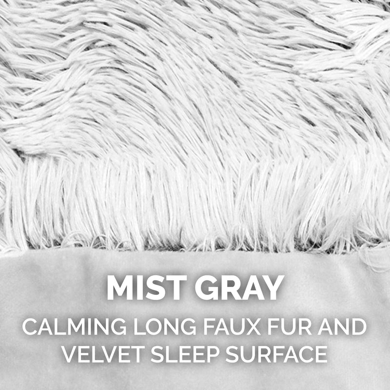 Furhaven Waterproof Throw Blanket for Dogs & Indoor Cats, Washable - Shaggy Plush Calming Long Faux Fur & Velvet Dog Blanket - Mist Gray, Extra Large/XL Plush Modern Home Decor Extra Large - 60" x 50" (Long Faux Fur) Mist Gray - PawsPlanet Australia
