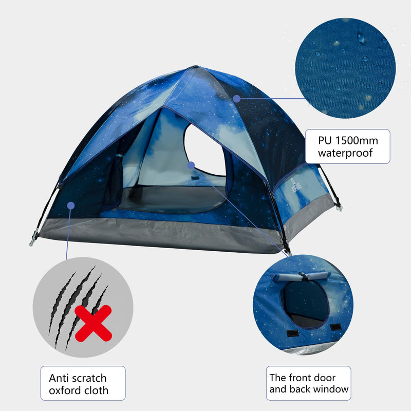 Outdoor Waterproof Pet Camping Tent, Cave Bed for Indoor Cats and Small Dogs, Portable Cat House Dog House, 21.6x21.6x14.9'', Navy Blue, S. - PawsPlanet Australia