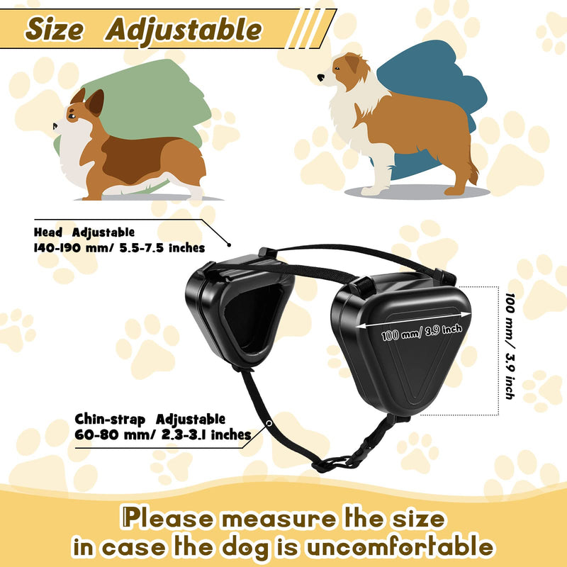 Amylove Dog Noise Protection Ear Muffs for Dogs Hearing Protection for Dogs Noise Cancelling Headphones for Dogs (Black), Polyvinyl Chloride, Large - PawsPlanet Australia