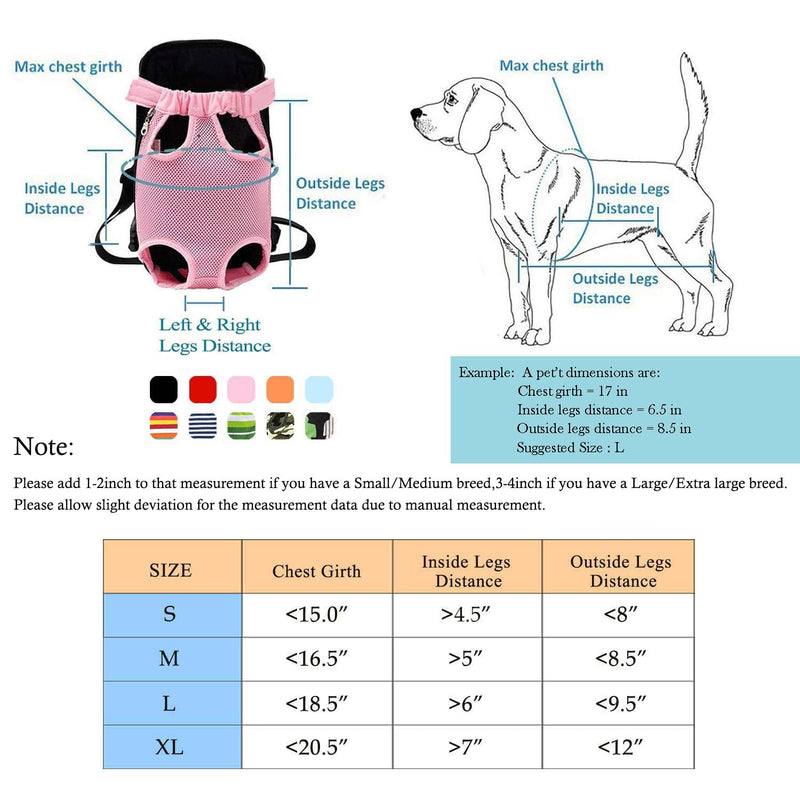 Pet Carrier Backpack, Adjustable Pet Cat Dog Carrier Backpack Travel Bag, Legs Out,Dog Carrier for Hiking Camping Travel, Sling Bag for Small Medium Dog Cat (BlueWhiteStripes, Medium (3.5-6.5LBS)) Medium (3.5-6.5LBS) BlueWhiteStripes - PawsPlanet Australia