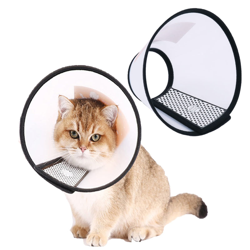 Elizabethan Collar Breathable Soft Edge, Dog Cone Collar, Adjustable Pet Protection Collar Anti Bite & Lick Wound Healing, Suitable for dogs with 35-40cm Neck Circumference, White Neck:35-40 cm