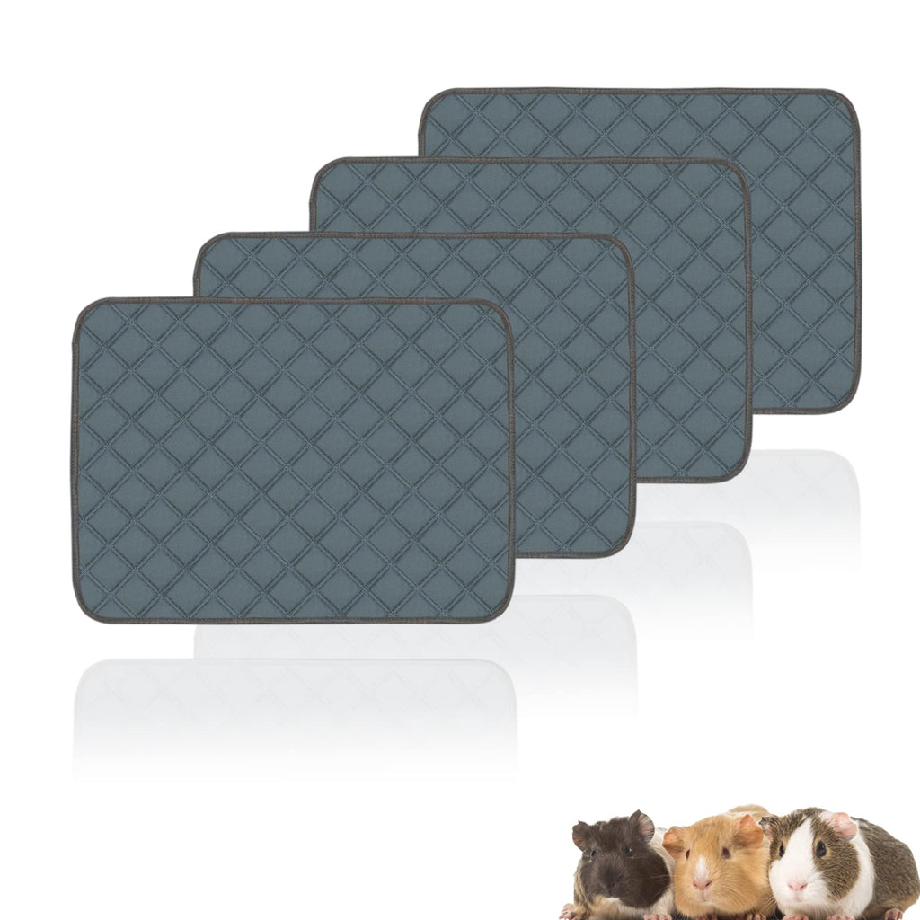 4 Pack Guinea Pig Cage Liners Washable Guinea Pig Bedding Reusable Waterproof Super Absorbent Guinea Pig Pee Pads Anti Slip Mat for Small Animals Rabbit Hamster Rat - 24" x 18" 24 x 18 Inch (Pack of 4)