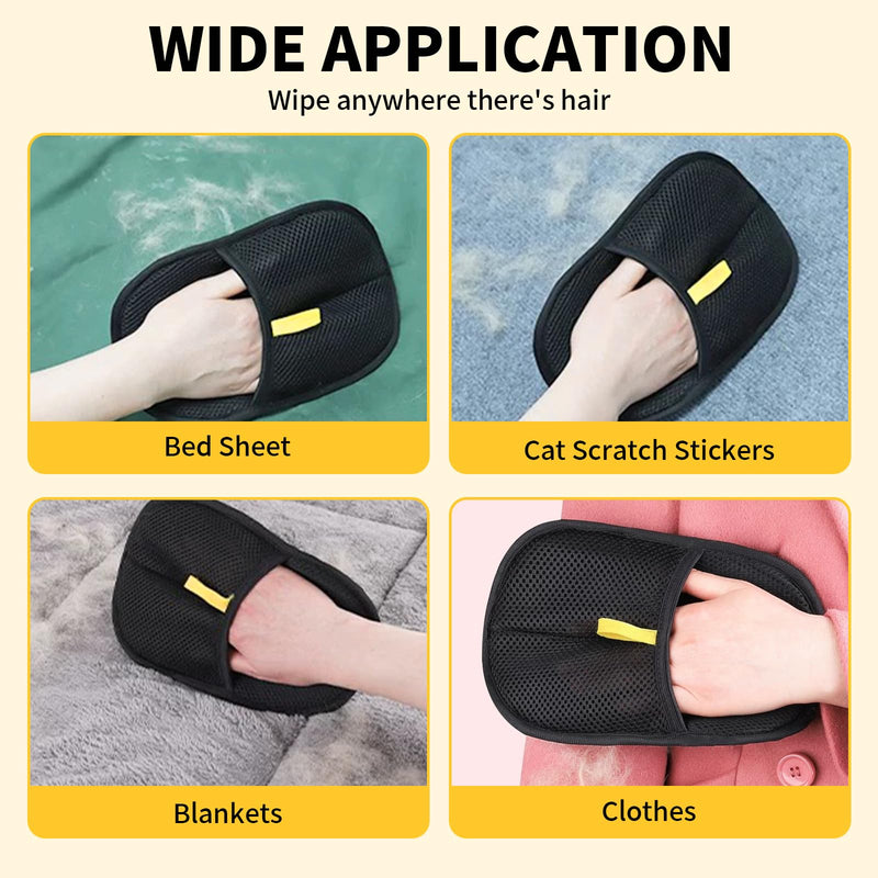 2 pcs Pets Static Removal Gloves, Reusable Cat Dog Electrostatic Hair Remover Grooming Glove Tool - PawsPlanet Australia