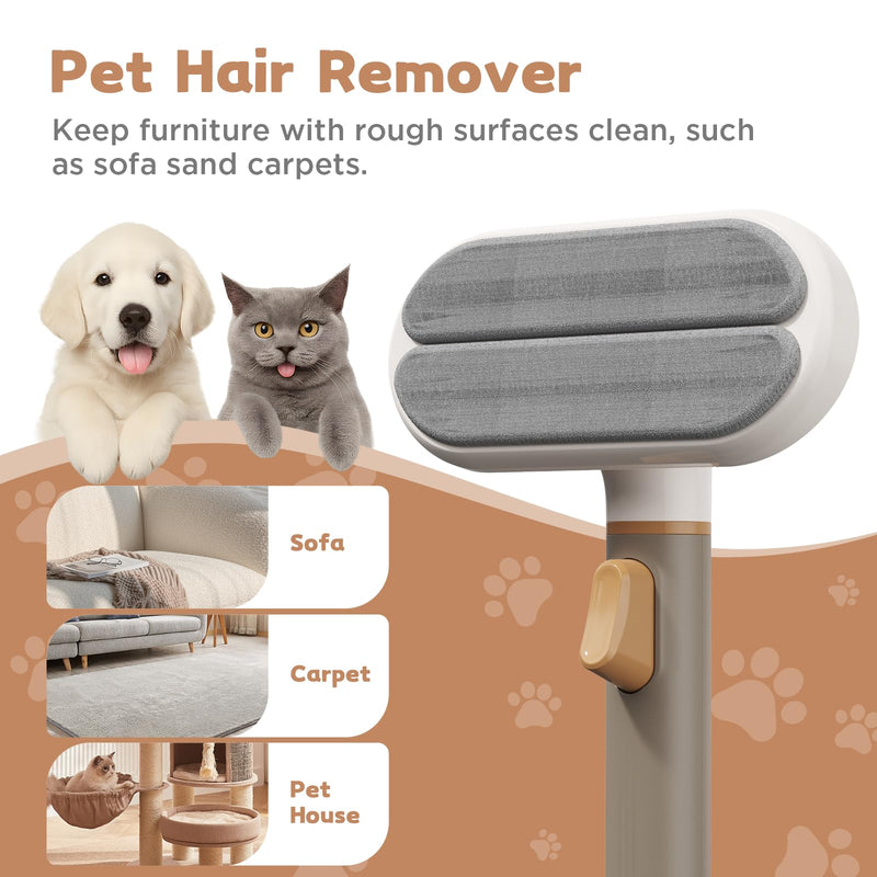 Dog Brush for Shedding, 3-in-1 Cat Hair Brush for Indoor Cats, Self Cleaning Deshedding & Grooming Brush, Furminator for Long & Short Hair Pets
