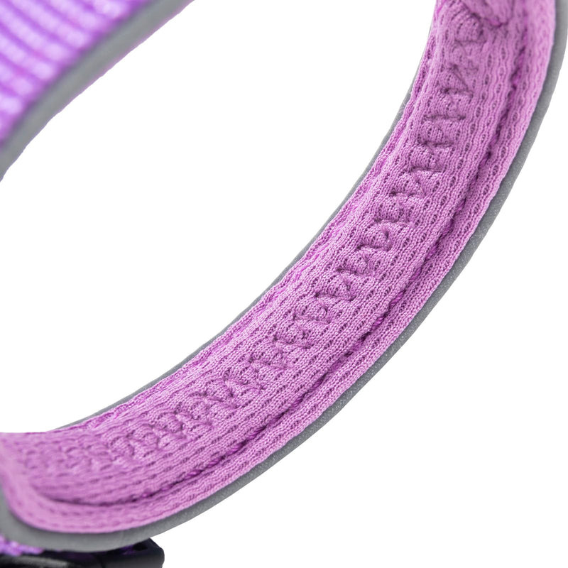 EXCELLENT ELITE SPANKER Classic Nylon Dog Collar Breathable Pet Collar with Buckle Adjustable for Small Dogs Cats Green Red Purple (Purple) Puppy Collar