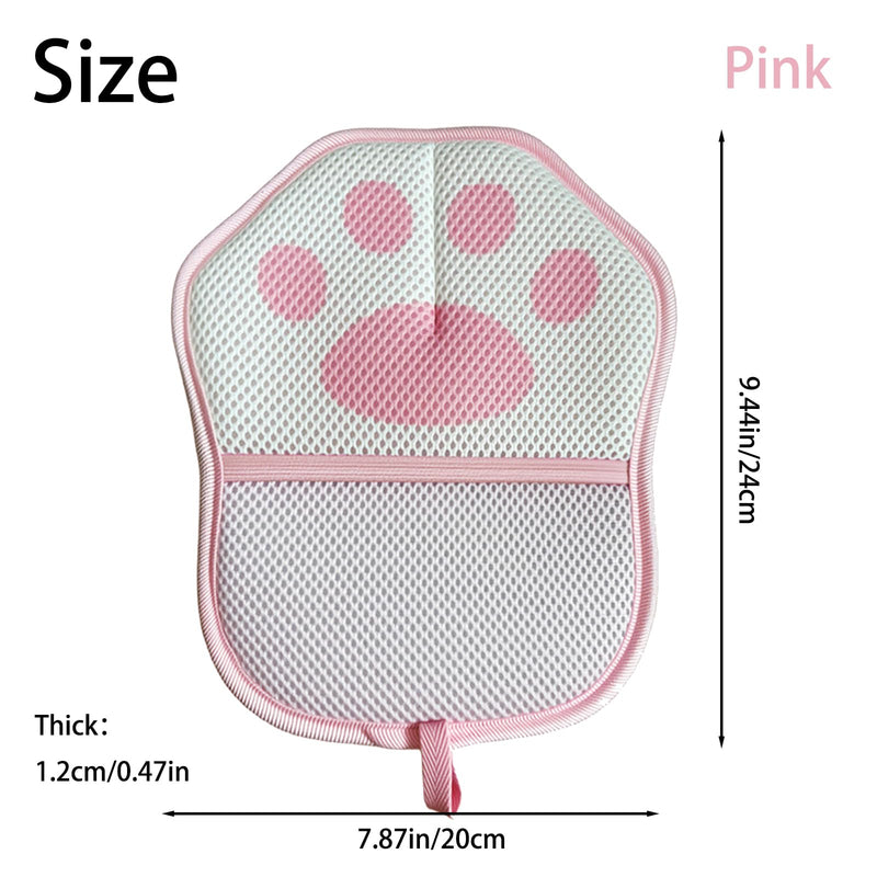 2 Pcs Pet Hair Removal Gloves for Dogs and Cats, Reusable Electrostatic Grooming Gloves for Furniture, Couch, Carpet, Car Seats & Clothing, Efficient Pet Hair Remover Tool for Shedding Control (Pink) Pink - PawsPlanet Australia