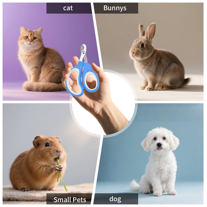 Zoocozy Pet Nail Trimmer, Cat Nail Trimmer cat Nail File Dog Nail kit Nail Trimmer is Suitable for Cats, Dogs, Guinea Pigs and Other Small Animals（Blue Colour） blue - PawsPlanet Australia