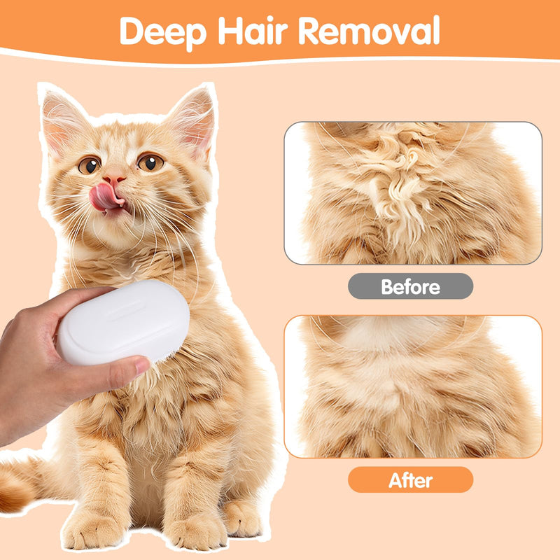 Cat Brush for Long Haired Cats- Soft Fur Cat Tongue Brush with Prickly Serrations, Soft Cats Grooming Gentle Hair Brushs for Detangling Cleaning Claw Perfect for Enhancing Intimacy (White) - PawsPlanet Australia