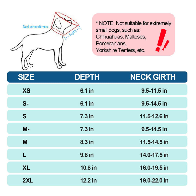 Supet Dog Cone Adjustable Pet Cone Recovery Collar Comfortable Pet Cone Collar Protective for After Surgery Anti-Bite Lick Wound Healing Safety Practical Plastic E-Collar for Dogs and Cats (White XXL) transparent