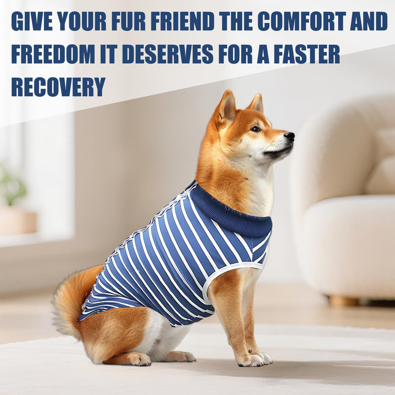 Pack of 2 Dog Bodysuit After Surgery Male, Dog Body Surgery Body Castration Dog Surgery After Surgery, Wound Protection, Soft Recovery Suit, Breathable, Alternative to Elizabeth Collar (Blue)