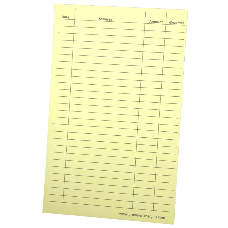 Yellow Dog Grooming Cards 5X8 Inch (100 Pack 8 X 5 inches) Dog Groomer Client Cards for Veterinarians, Pet Kennel Records, and Cat Grooming (Canary) - PawsPlanet Australia