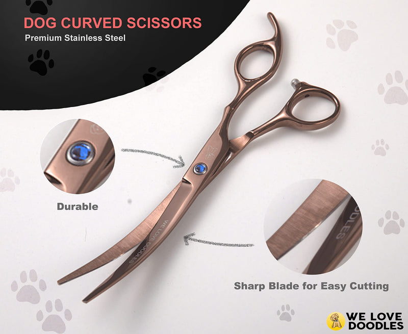 We Love Doodles Dog Grooming Comb Set & Dog Grooming Scissors Kit Bundle - Grooming Comb & Grooming Shears, Scissors and Scissors Kit - Removes Tangles - PawsPlanet Australia