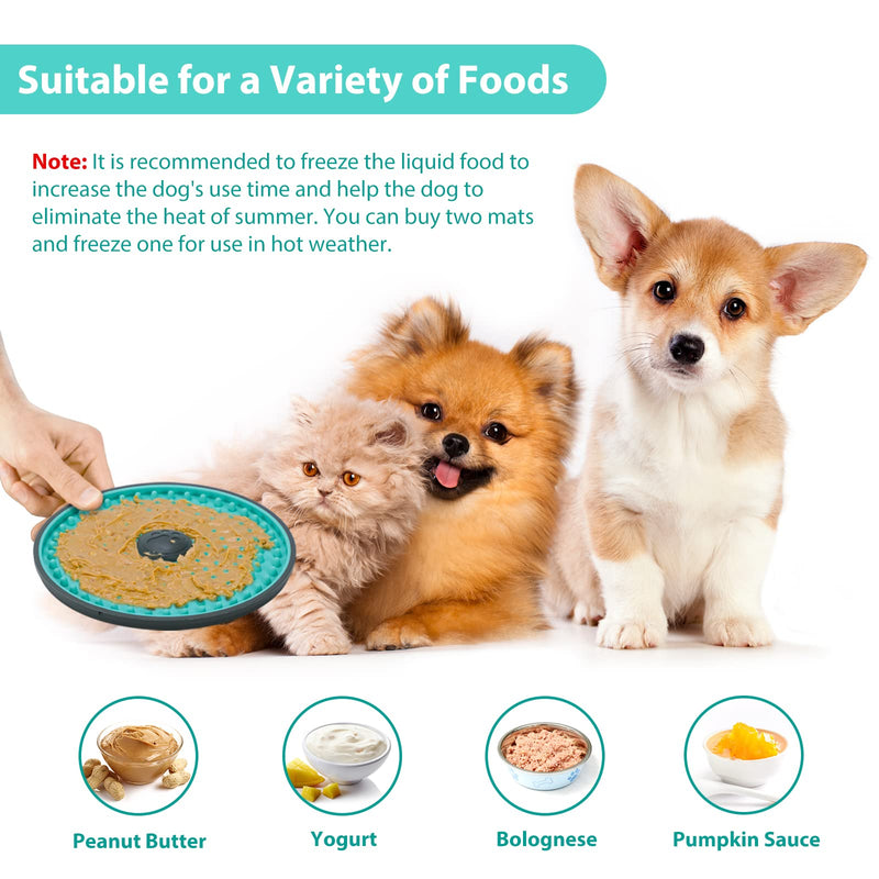 Lick Mat for Dogs, Dog Crate Lick Pads Slow Feeder, Lick Pad Crate Training Toy Crate Lick Plate,Very Suitable Peanut Butter, Treats Yogurt, Bolognese, for Boredom and Anxiety Relief Licking Pad 1 pcs Blue - PawsPlanet Australia
