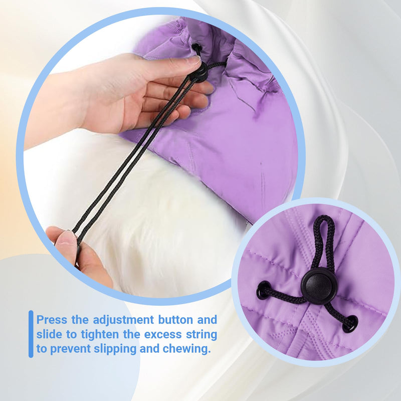 Cat Recovery Collar, Soft Adjustable Cone for Cats and Kittens, Lightweight Waterproof Elizabethan Collar for After-Surgery Care, Prevent Licking and Scratching, Neck Protector for Pets（Purple,M） Purple【New Arrival 】 M
