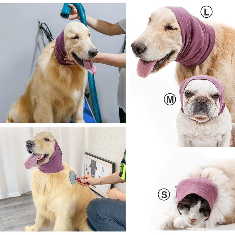 1 PCS Dog Ear Cover for Anxiety Relief, Dog Calming Hood for Grooming and Bath Drying, Pet Cats and Dogs Ear Protector (Medium)