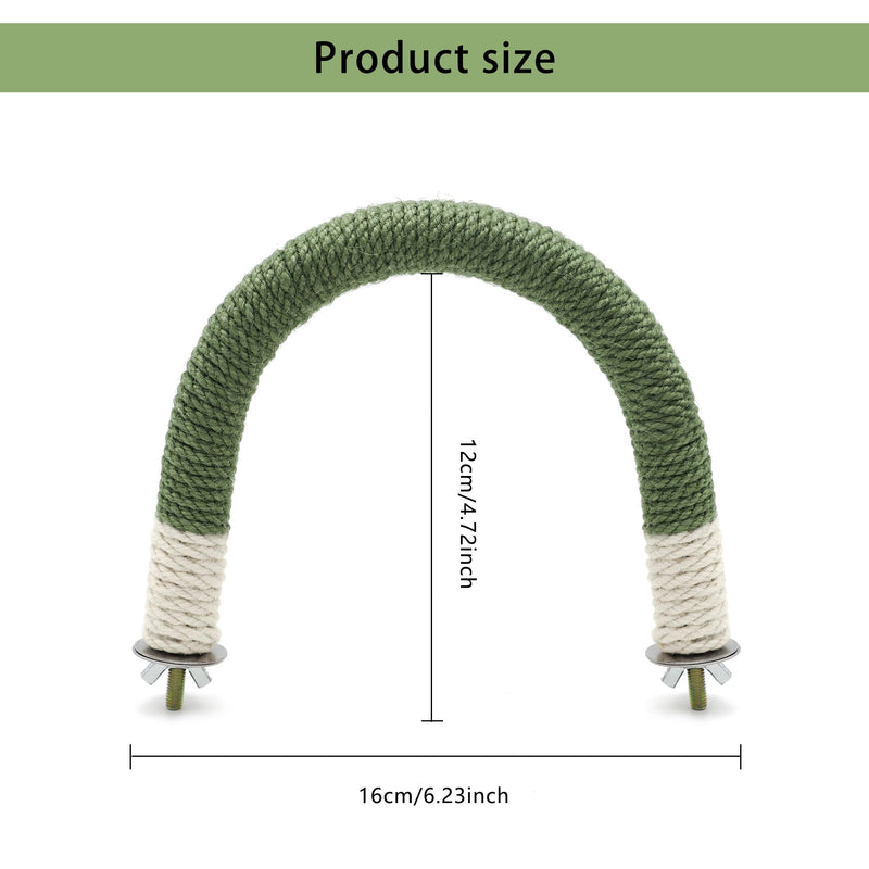 Bird Stand Perch U Shape Hemp Rope Green Wood Parrot Perches for Small Birds,Parakeets Macaw Cockatiels Conures Love Birds Finches,Bird Training Educational Stand Toys (Small,1 Pack) Small-1 Pack - PawsPlanet Australia