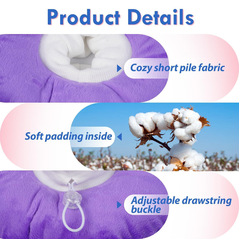 Adjustable Cat Neck Cone, Comfortable Elizabethan Recovery Collar After Surgery to Prevent Licking Wound, Ideal for Skin Disease, Deworming, Protective Pet Cone, Purple Medium Medium (Neck:7.5")
